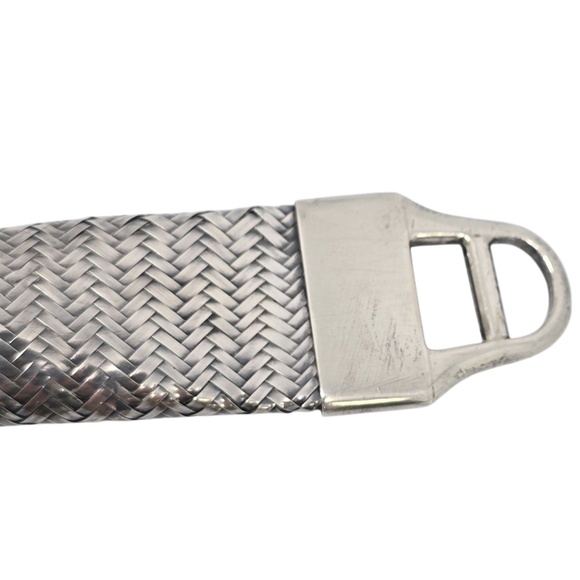 Angela Cummings Sterling Silver Herringbone Mesh Belt #22543 main image 7